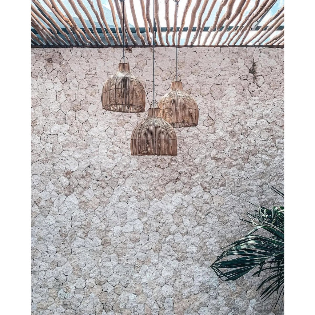 Suspension en rotin Lobster Trap – Naturel Finition Noire – L | Bazar Bizar