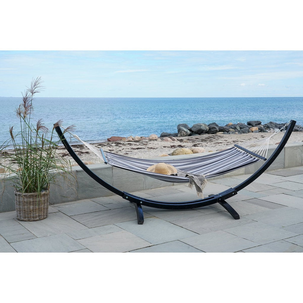Hamac Tripoli - Gris/Noir, Polyester/Coton, Mélèze, 320x120x120cm