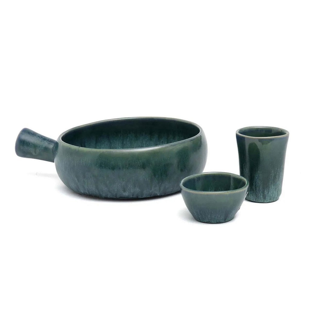 Bol à sauce Aqua bleu en grès 6,5 cm