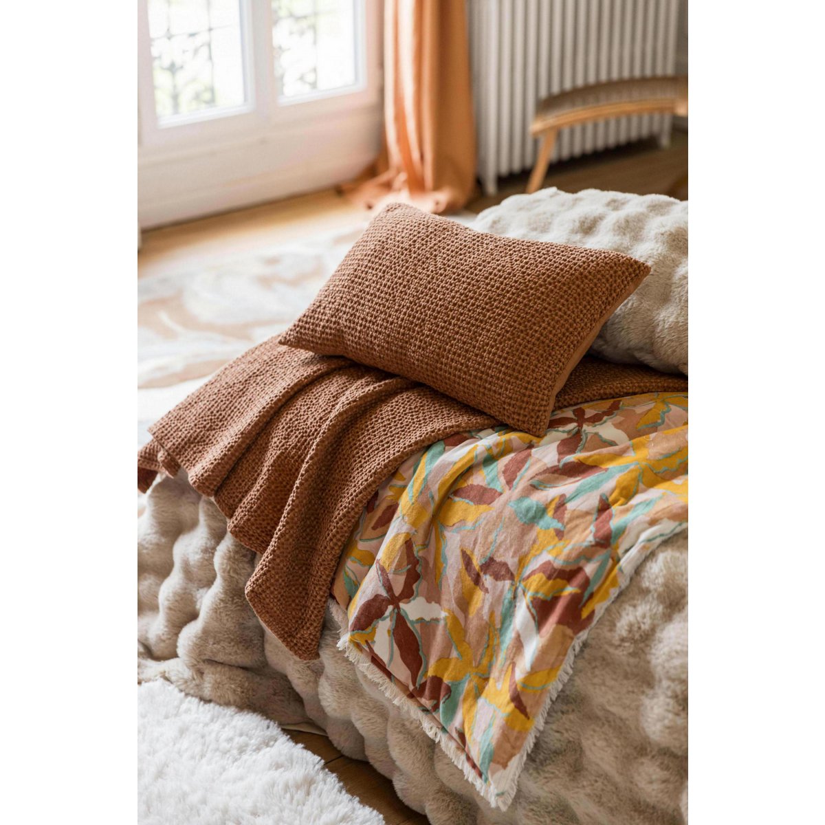 Édredon Imprimé Alina Dragée – 85 x 200 cm | Vivaraise