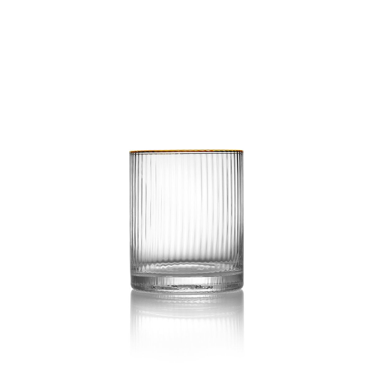 Verre lowball en verre recyclé Golden Sip – Bord Or | Bazar Bizar