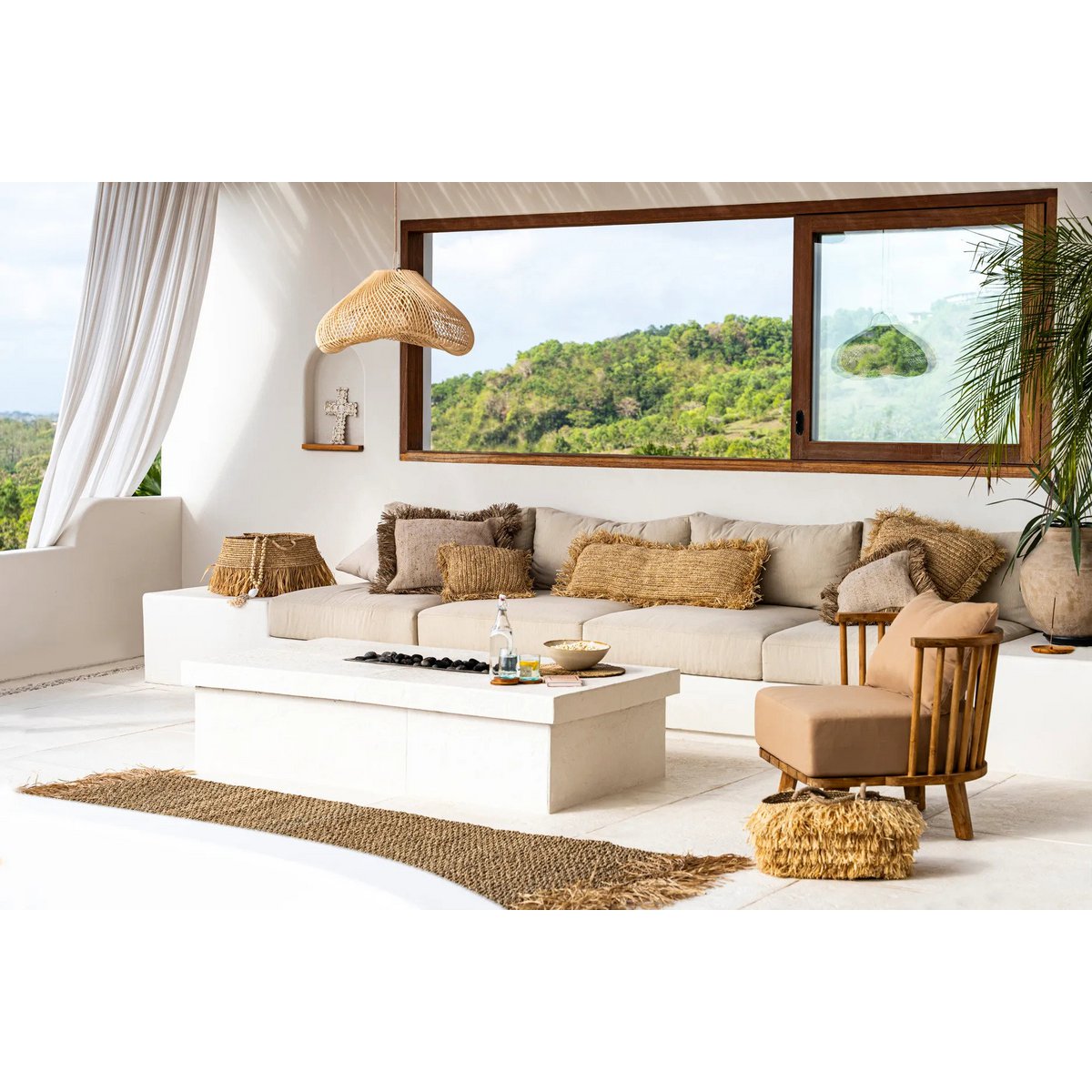 Suspension en rotin The Cloud – Naturel – M | Bazar Bizar