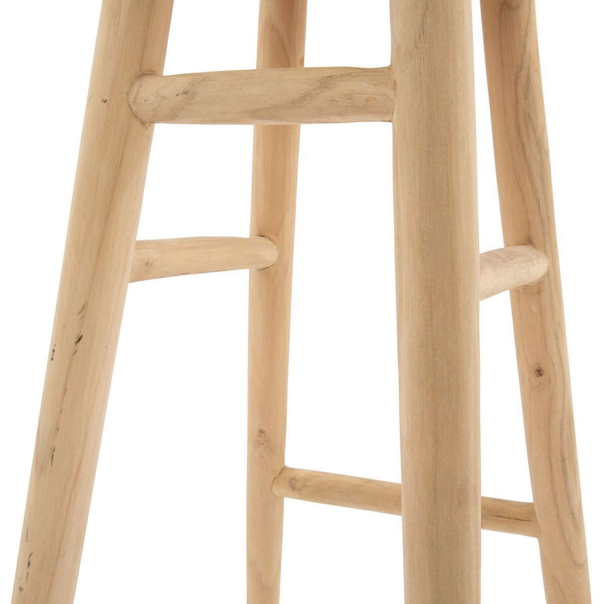 Tabouret de bar en bois de teck Kedut – Naturel – 75cm | Bazar Bizar