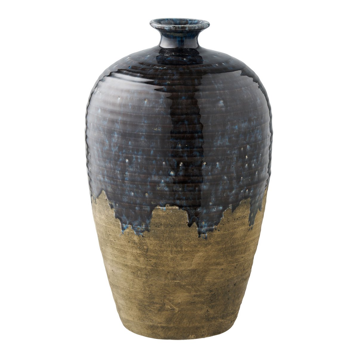 Vase en céramique bleu foncé – Ø27x44,5 cm