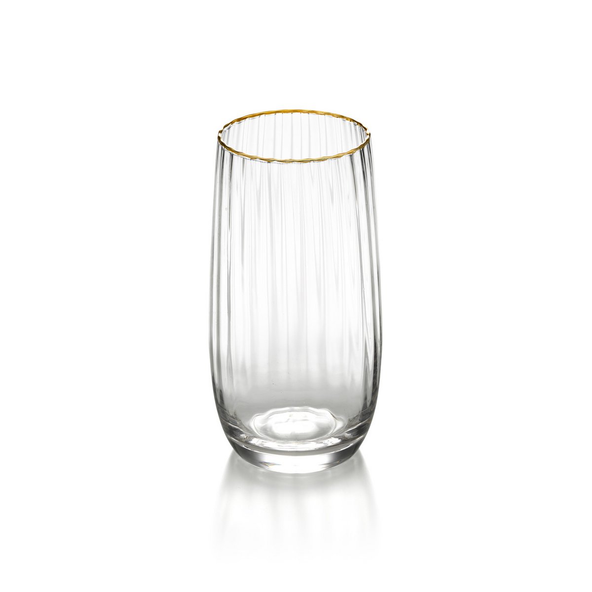 Verre highball en verre recyclé Golden Rim – Bord Or | Bazar Bizar