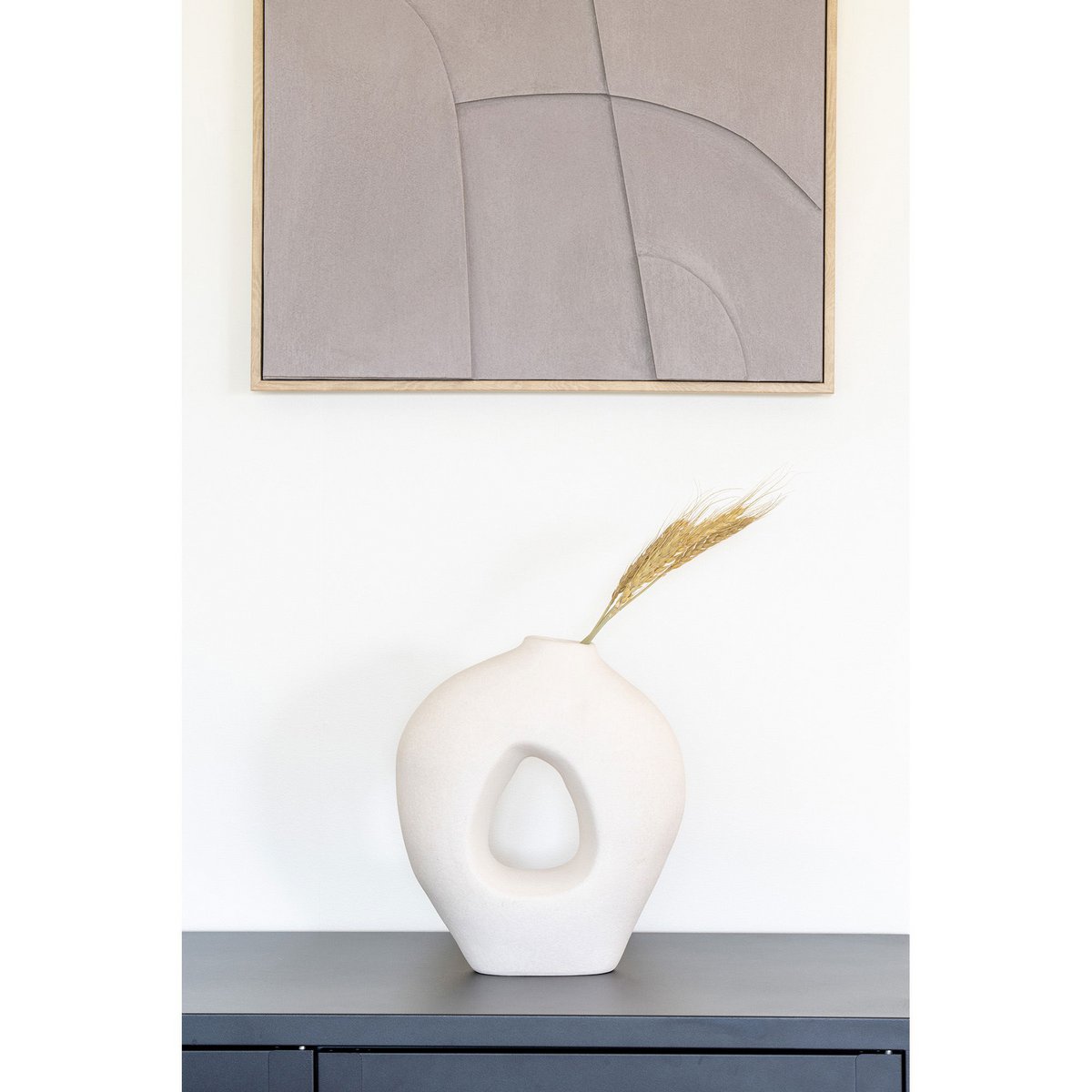 Vase - Céramique Blanc, 24x10,5x27,8 cm