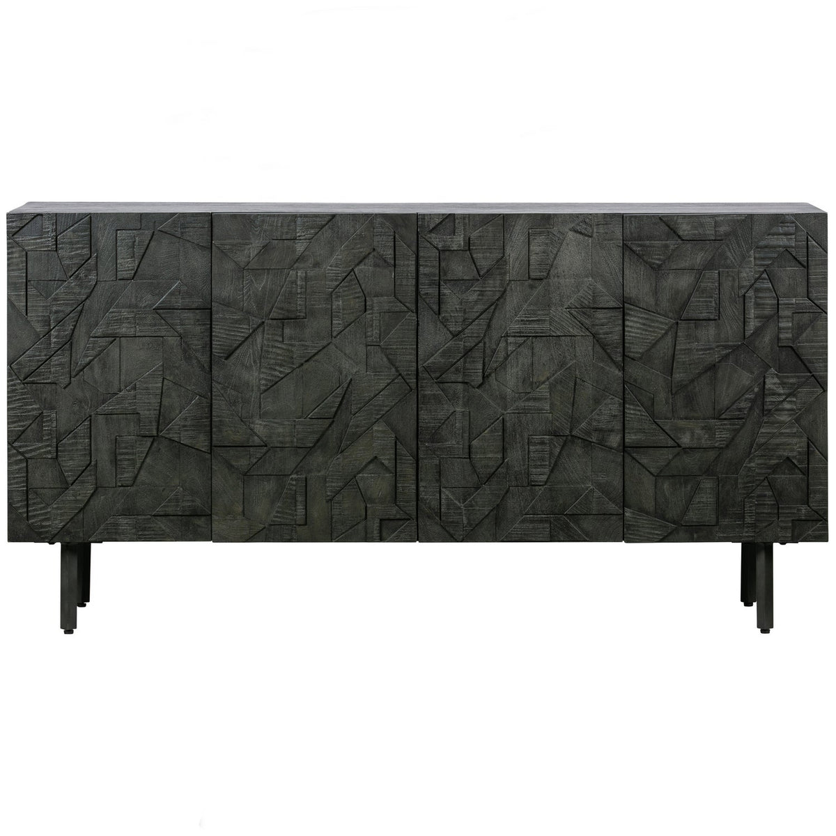 COUNTER COMMODE EN BOIS NOIR