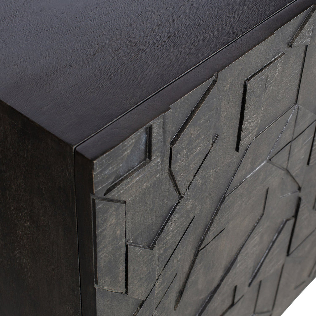 COUNTER COMMODE EN BOIS NOIR