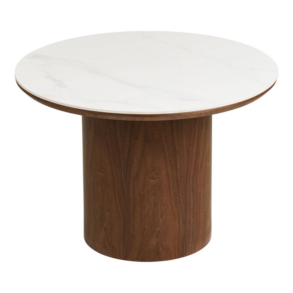 Table Basse Noli - Céramique & Frêne, Ø60x42 cm