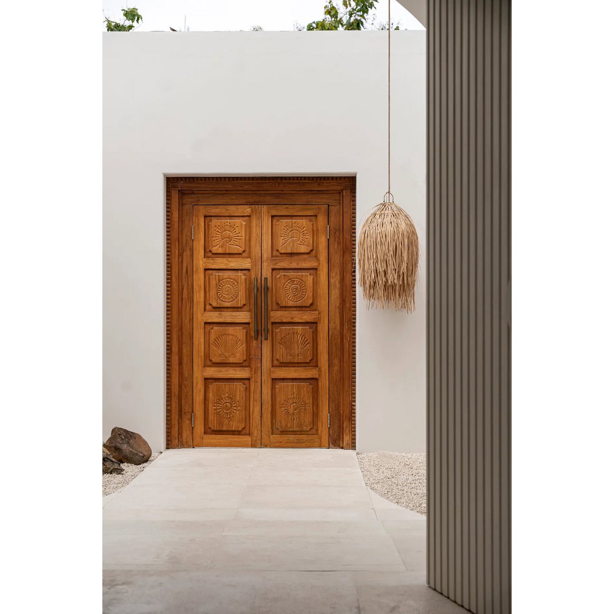 Suspension en rotin Shaggy – Naturel – M | Bazar Bizar