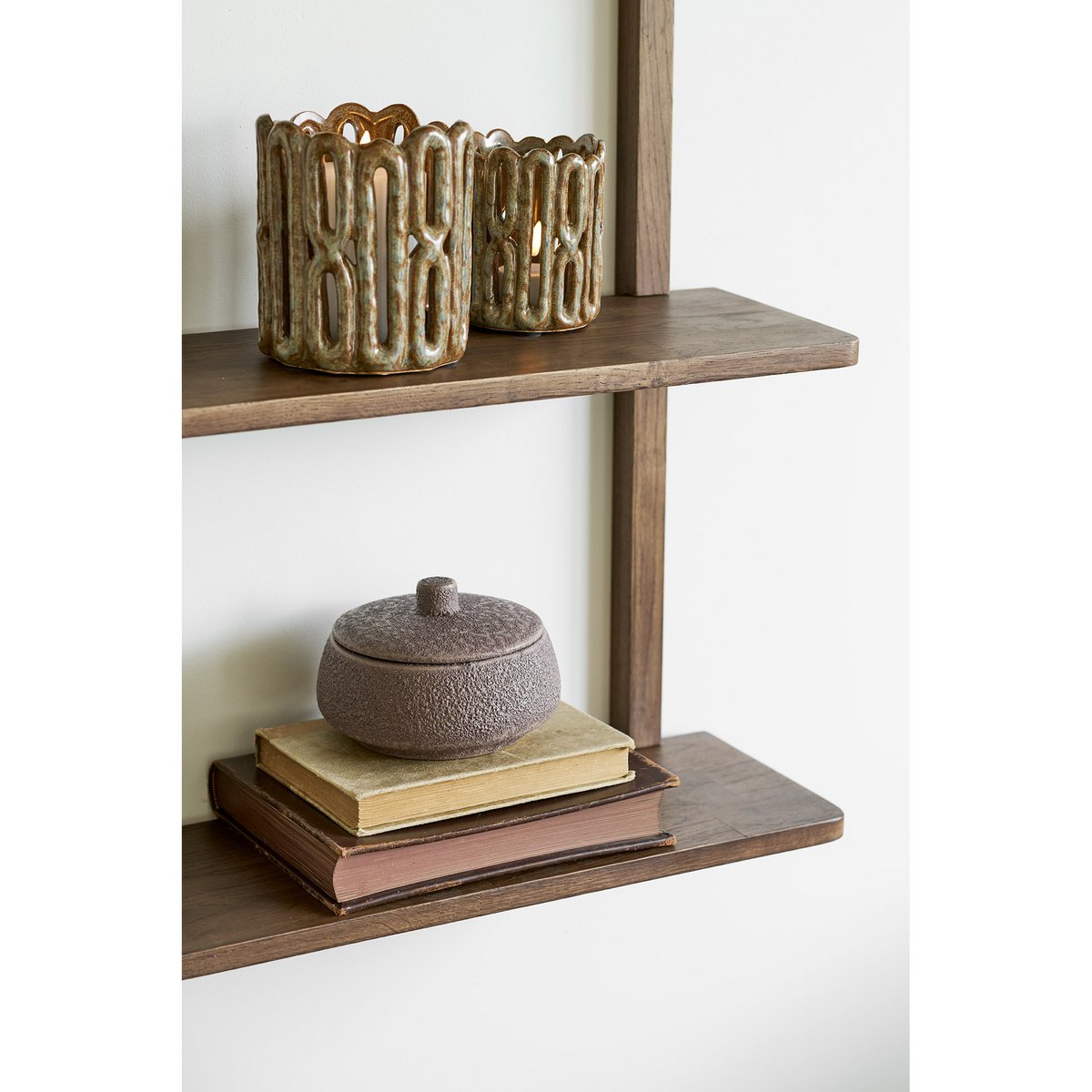 Étagère murale Townsville chêne marron foncé – 50 × 20 × 75 cm
