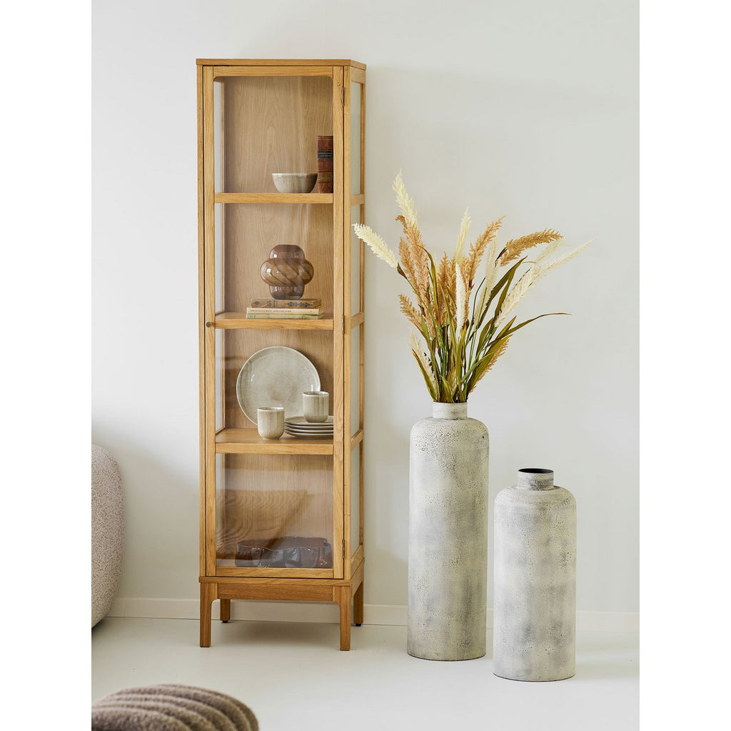 Pot Décoratif Hou - Métal Beige Antique, Ø24x60,5 cm