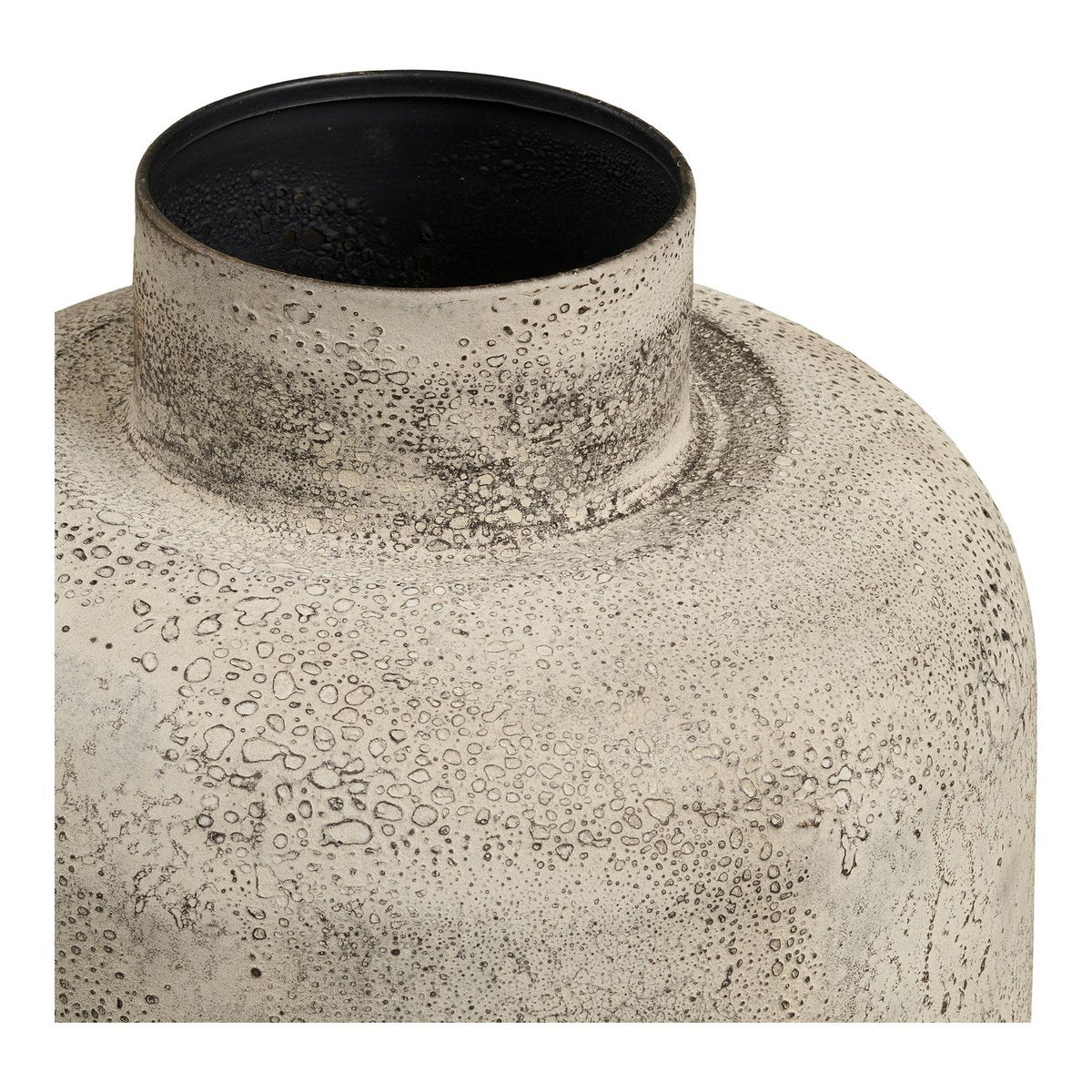 Pot Décoratif Hou - Métal Beige Antique, Ø24x60,5 cm