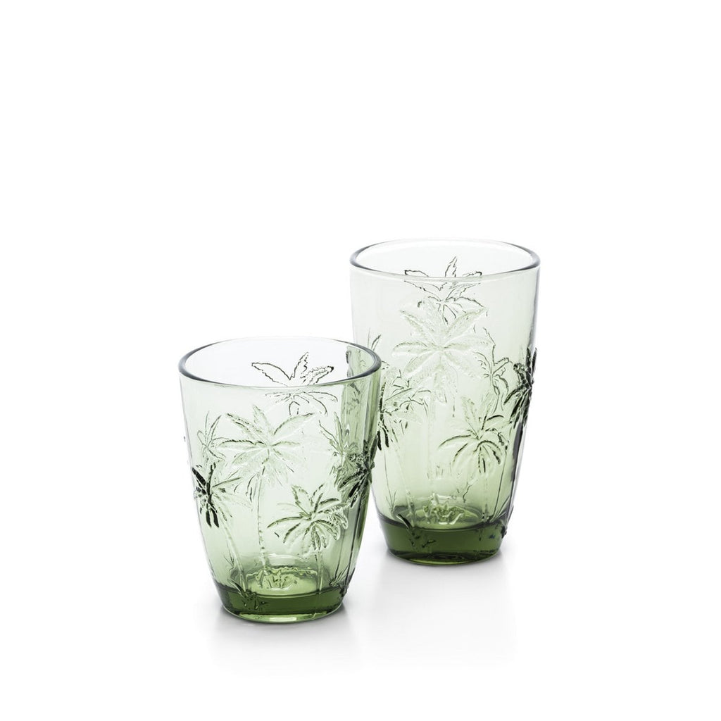 Verre highball en verre recyclé Palm Breeze – Vert Palmiers | Bazar Bizar