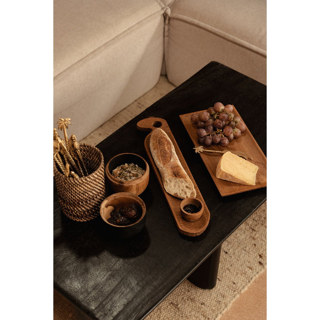 Assiette de présentation en teck 35 cm
