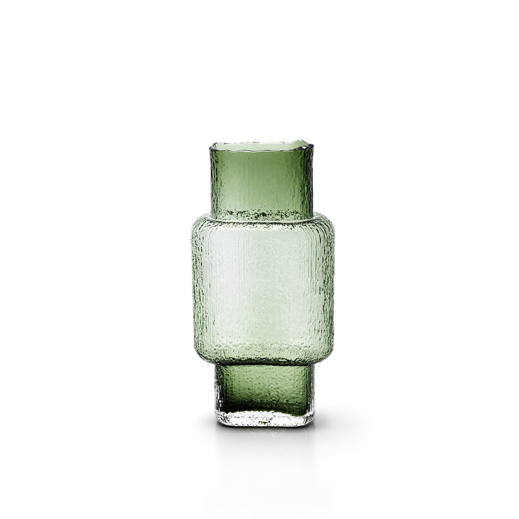 Vase Vintage vert L en verre recyclé – 34 cm