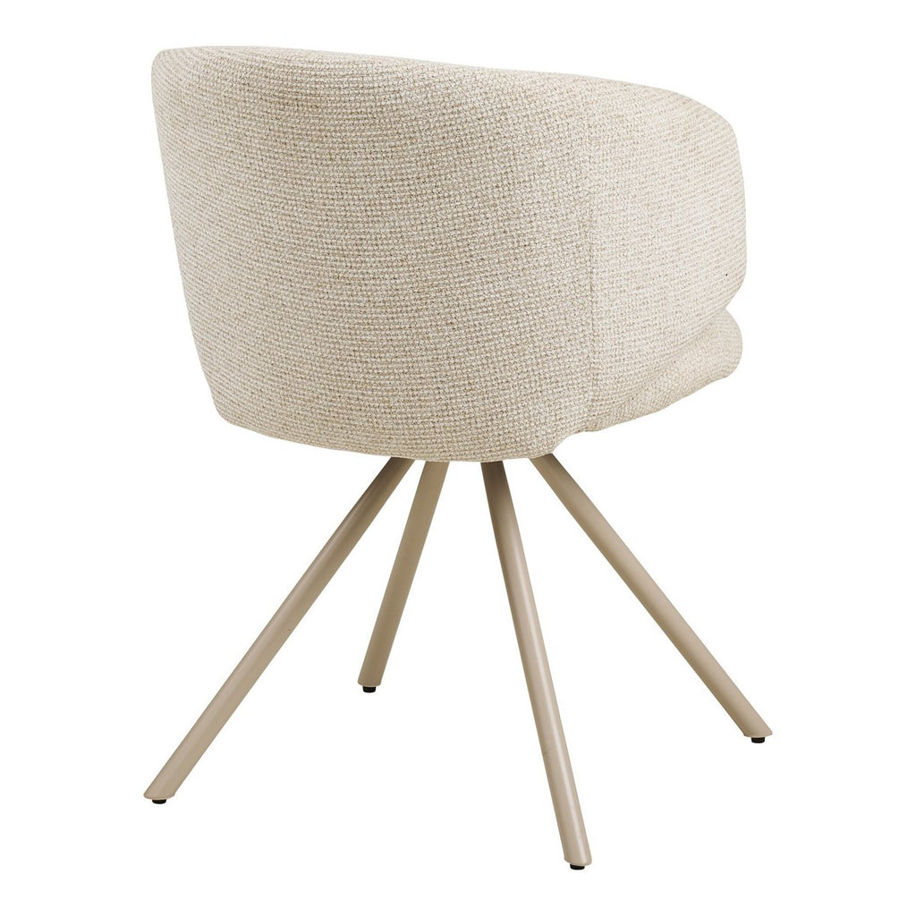 Chaise de salle à manger Fulham pivotante – Sable (lot de 2)