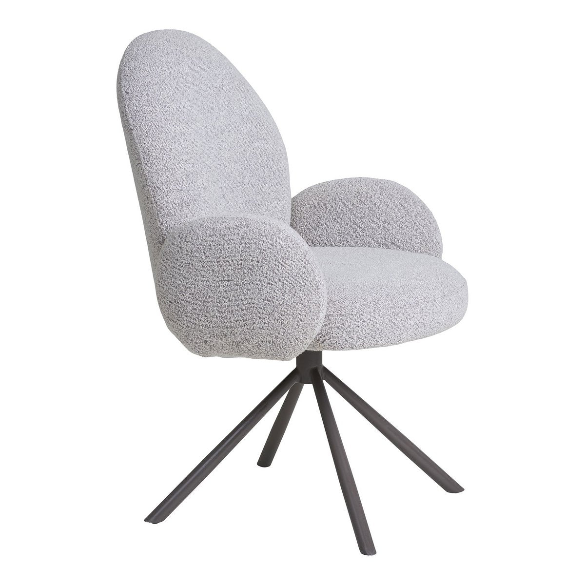 Chaise de salle à manger Lana pivotante – Bouclé sable