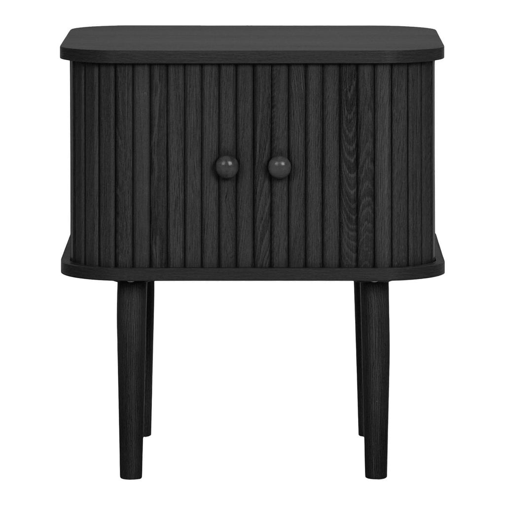 Table d’appoint Nikko noire – 2 portes – 45 × 40 × 50,5 cm