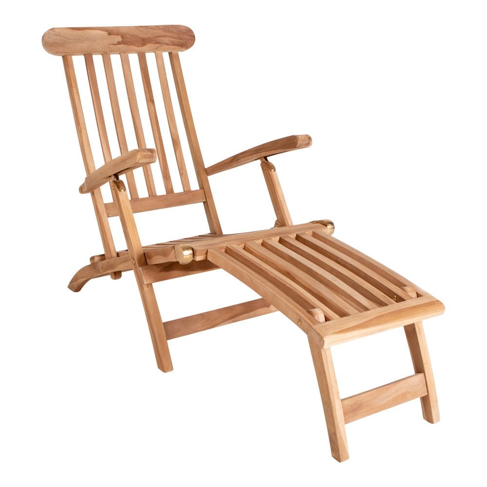 Chaise longue en teck Arrecife - Naturel, Teck, 150x60x95 cm
