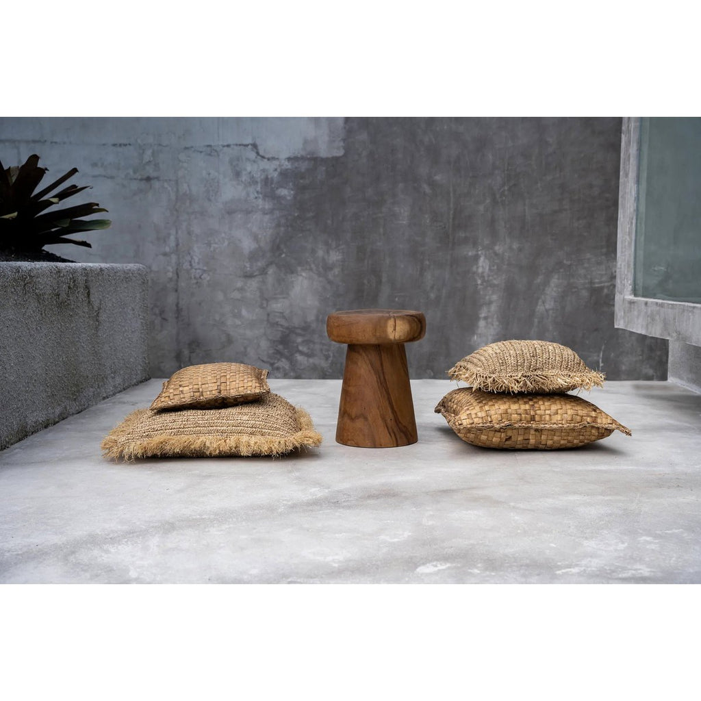 Housse de coussin en raphia – Naturel – 60×60cm | Bazar Bizar