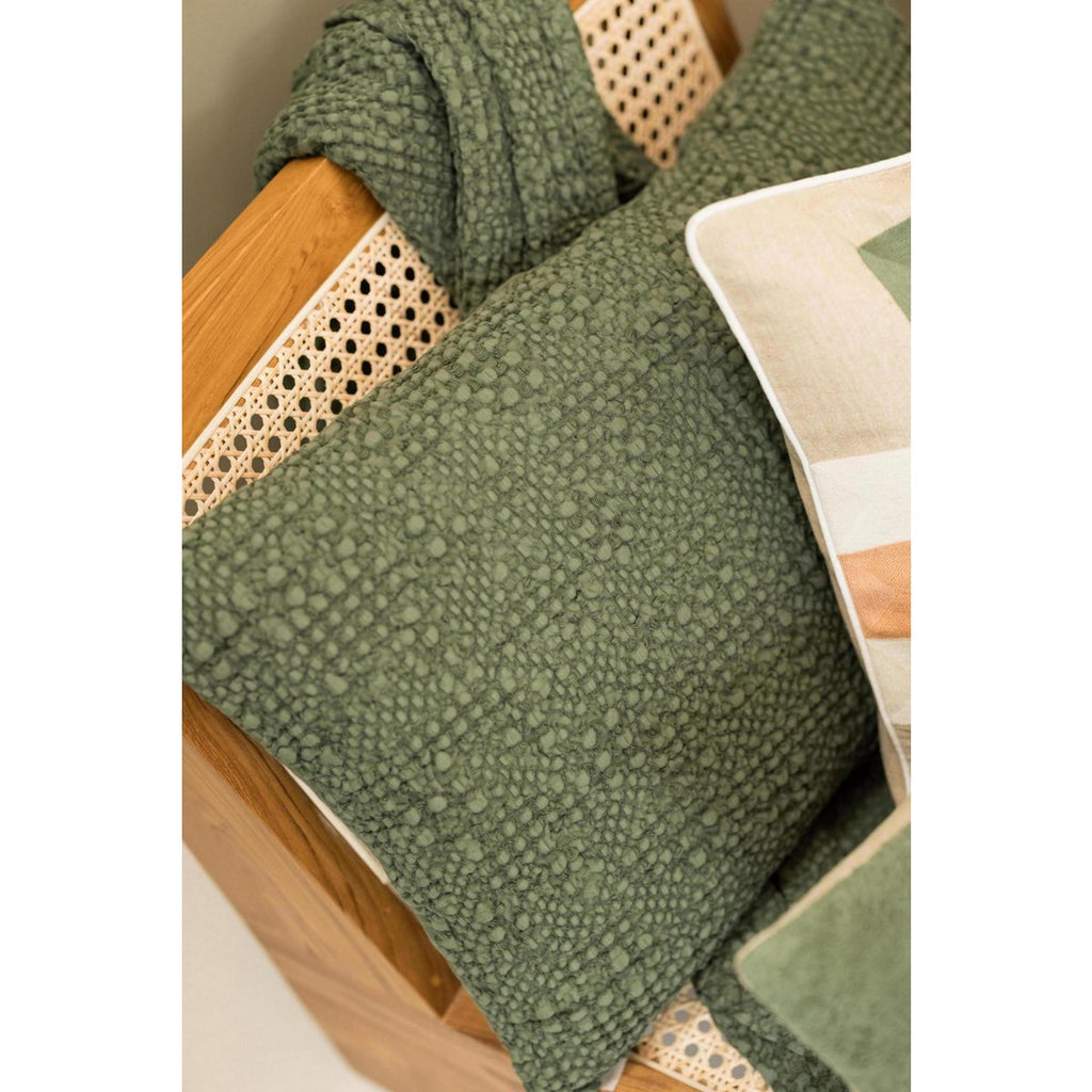 Coussin Stonewashed Tana Olive – 40 x 65 cm