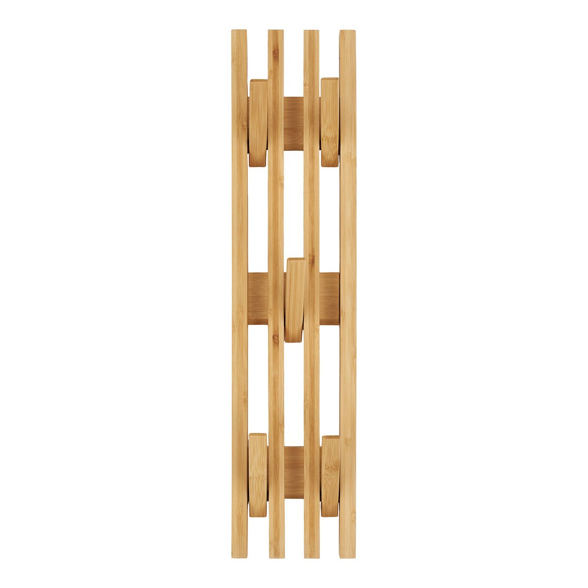 Porte-manteau Mural en Bambou Naturel - 9,5x60 cm