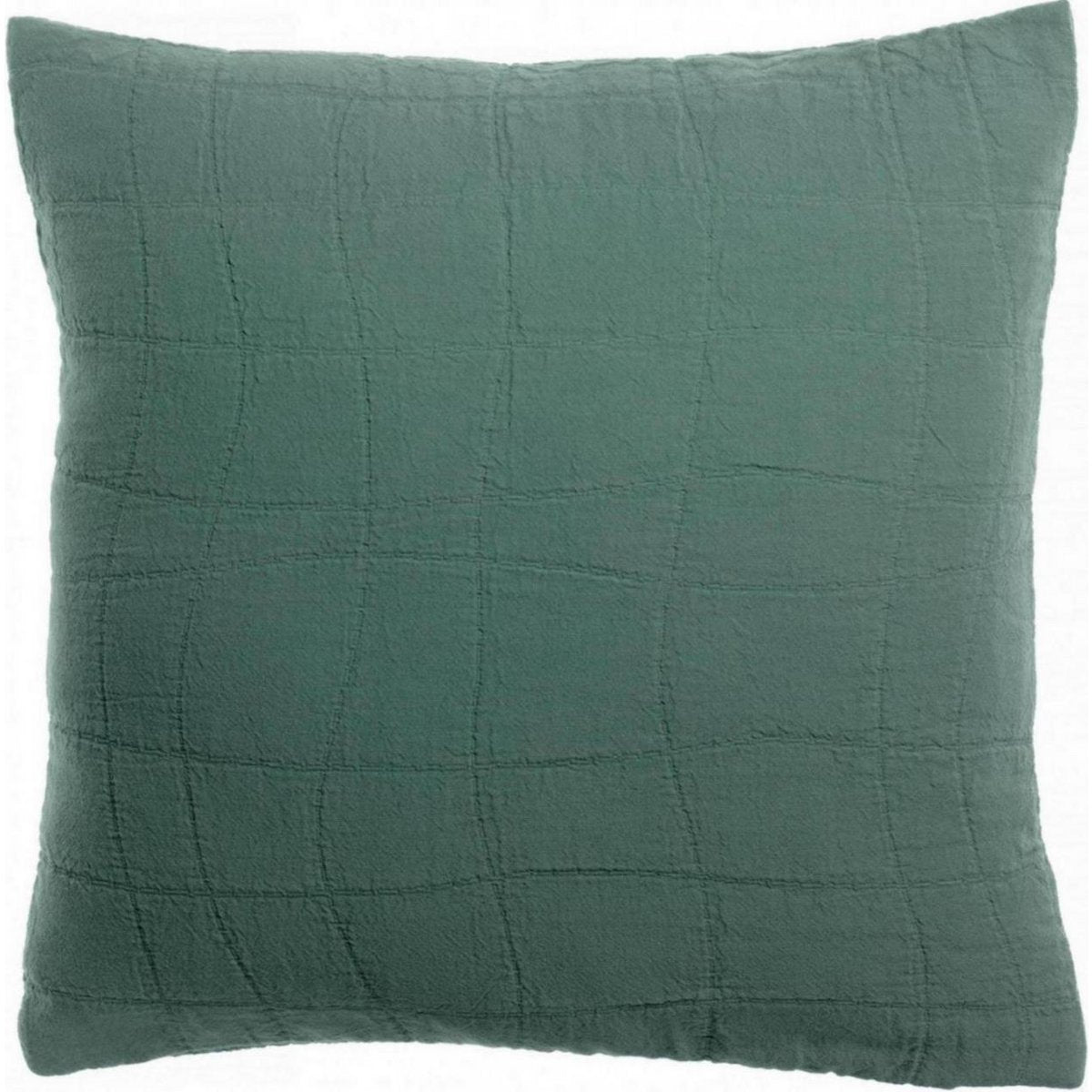 Coussin recyclé Titou Vert de gris 45 x 45