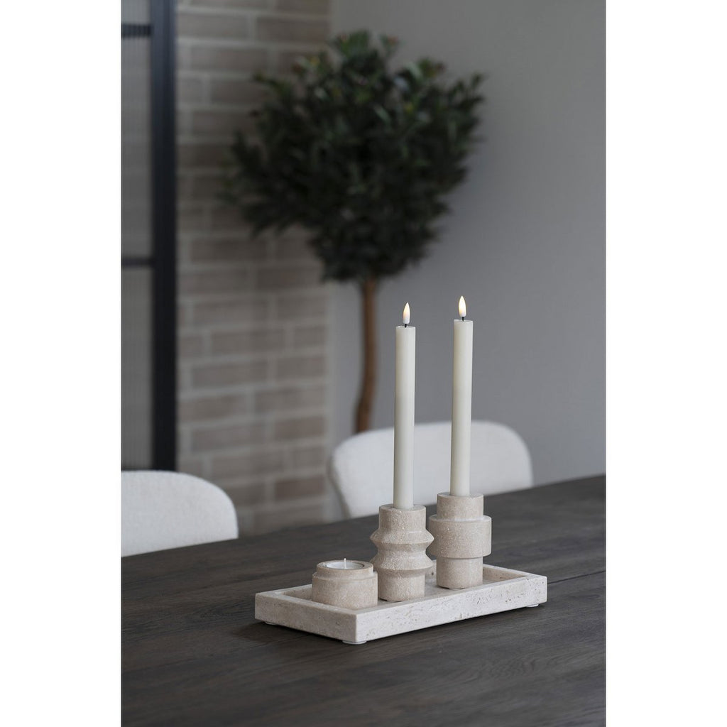 Bougeoir en travertin – Naturel
