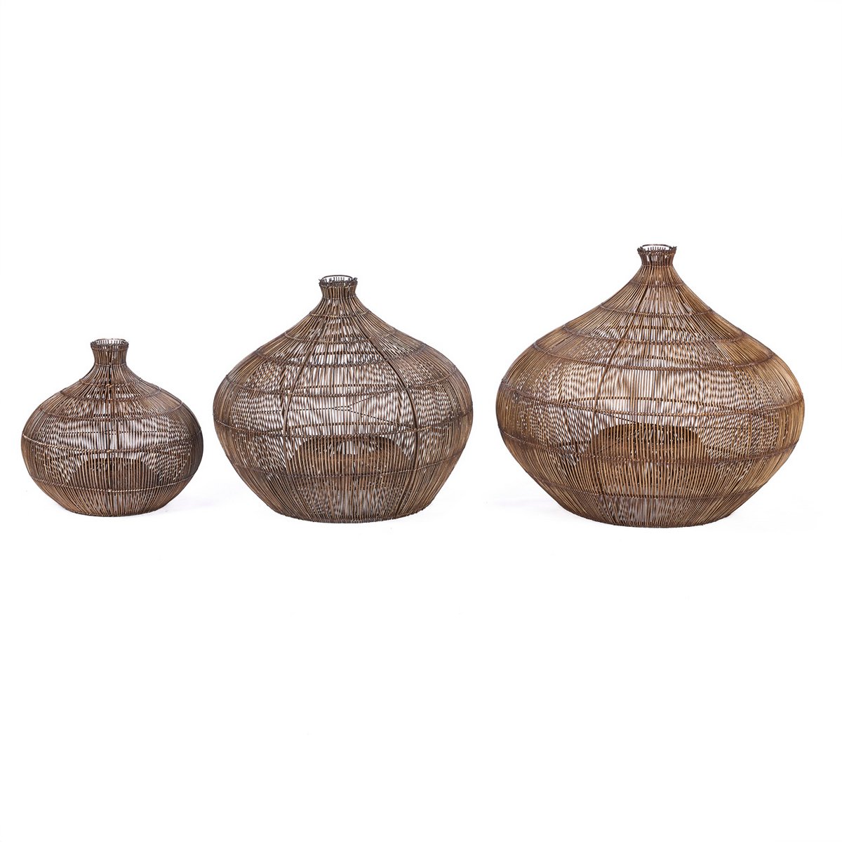 Suspension en bambou Desert Gourd – Noyer Foncé – S | Bazar Bizar