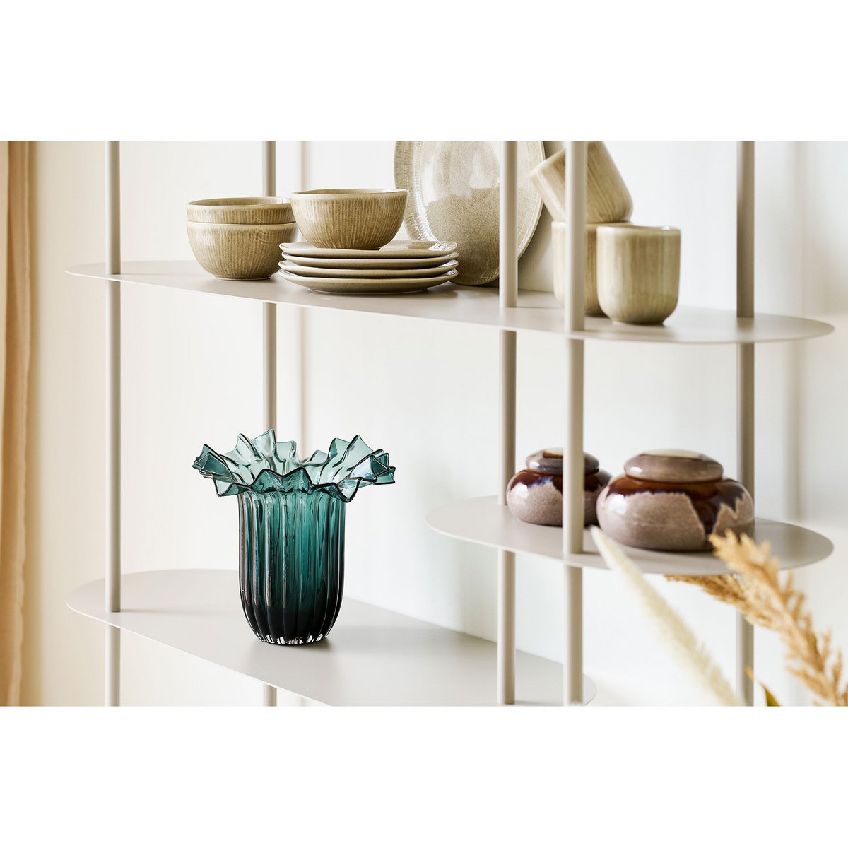 Vase en verre soufflé bouche – Vert foncé
