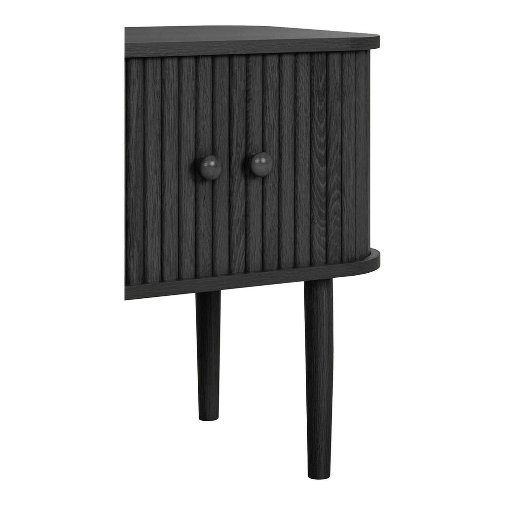 Table d’appoint Nikko noire – 2 portes – 45 × 40 × 50,5 cm