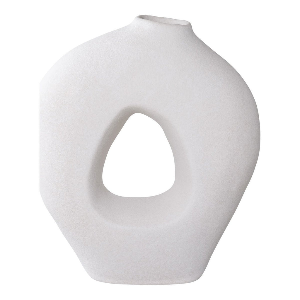 Vase - Céramique Blanc, 24x10,5x27,8 cm