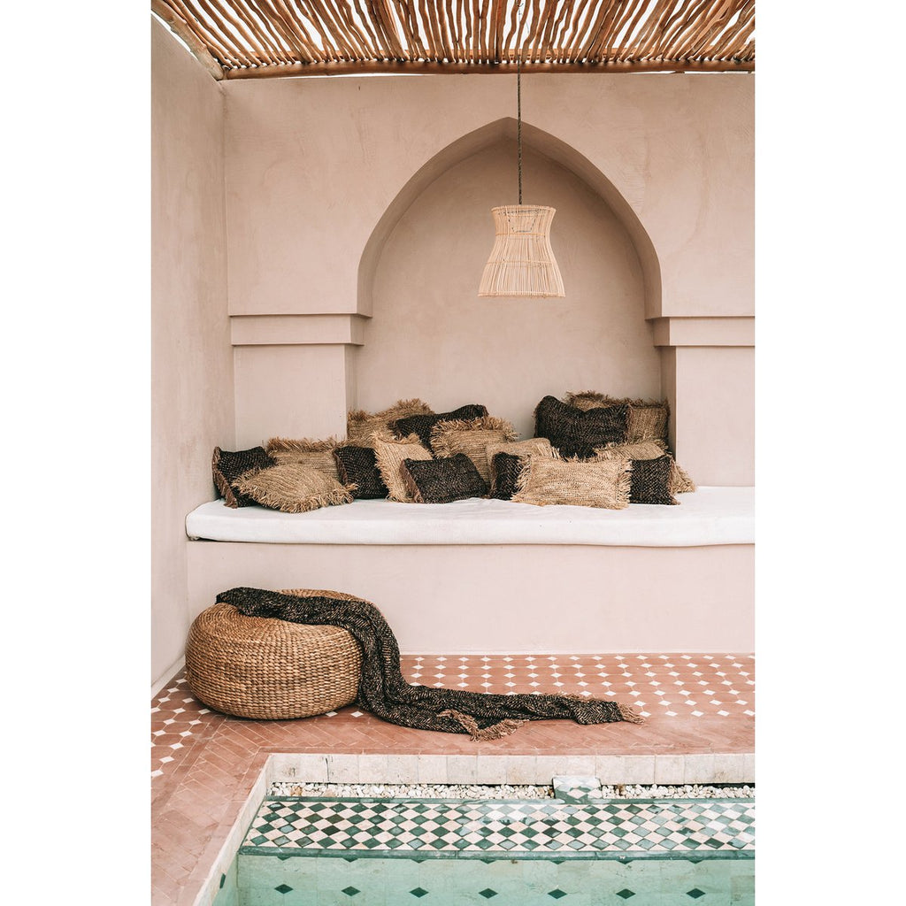 Pouf en jacinthe d’eau – Naturel – M | Bazar Bizar