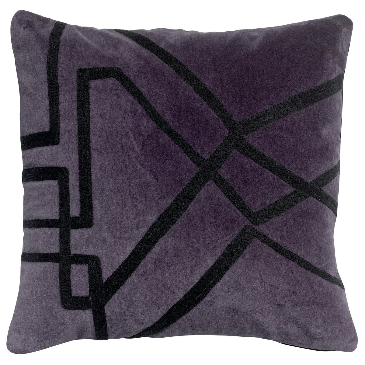Coussin Fara Raisin brodé en coton 45 × 45 cm