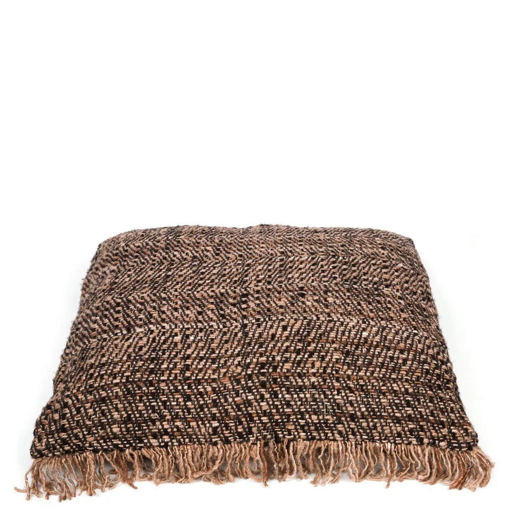 Housse de coussin en coton Oh My Gee – Cuivre Noir – 60×60cm | Bazar Bizar