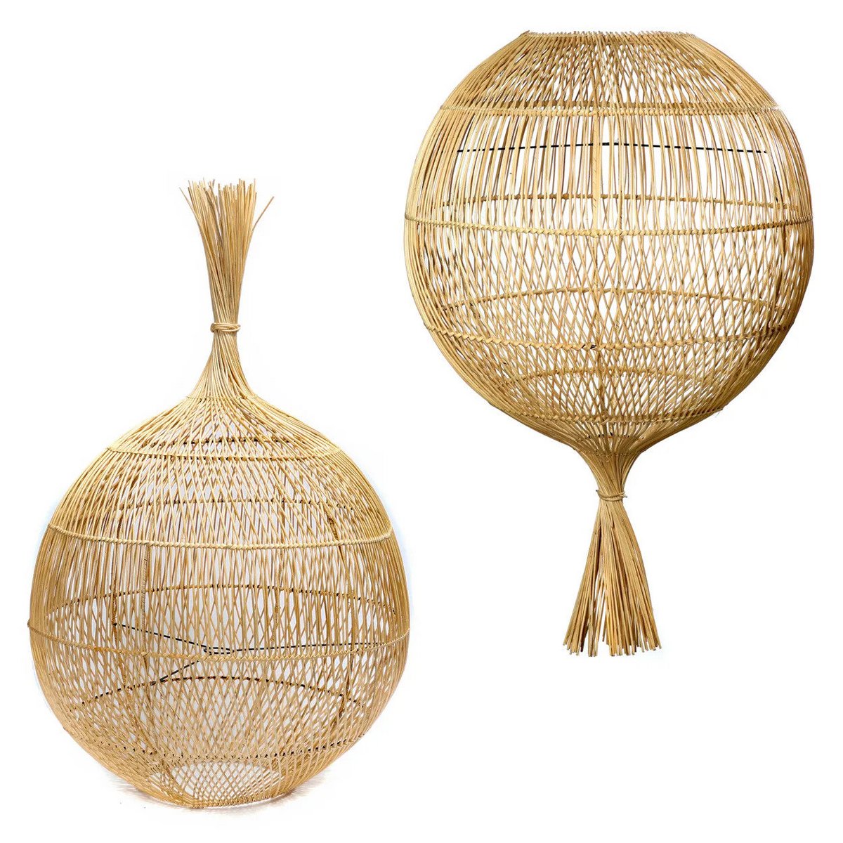 Lampadaire ou suspension en rotin Wonton – Naturel | Bazar Bizar