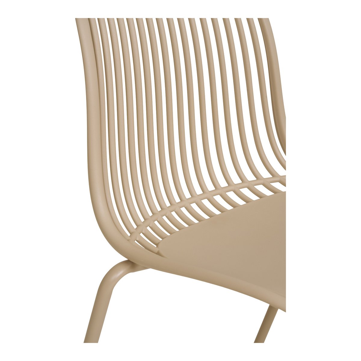 Chaise de jardin Branson – PP sable empilable (lot de 4)