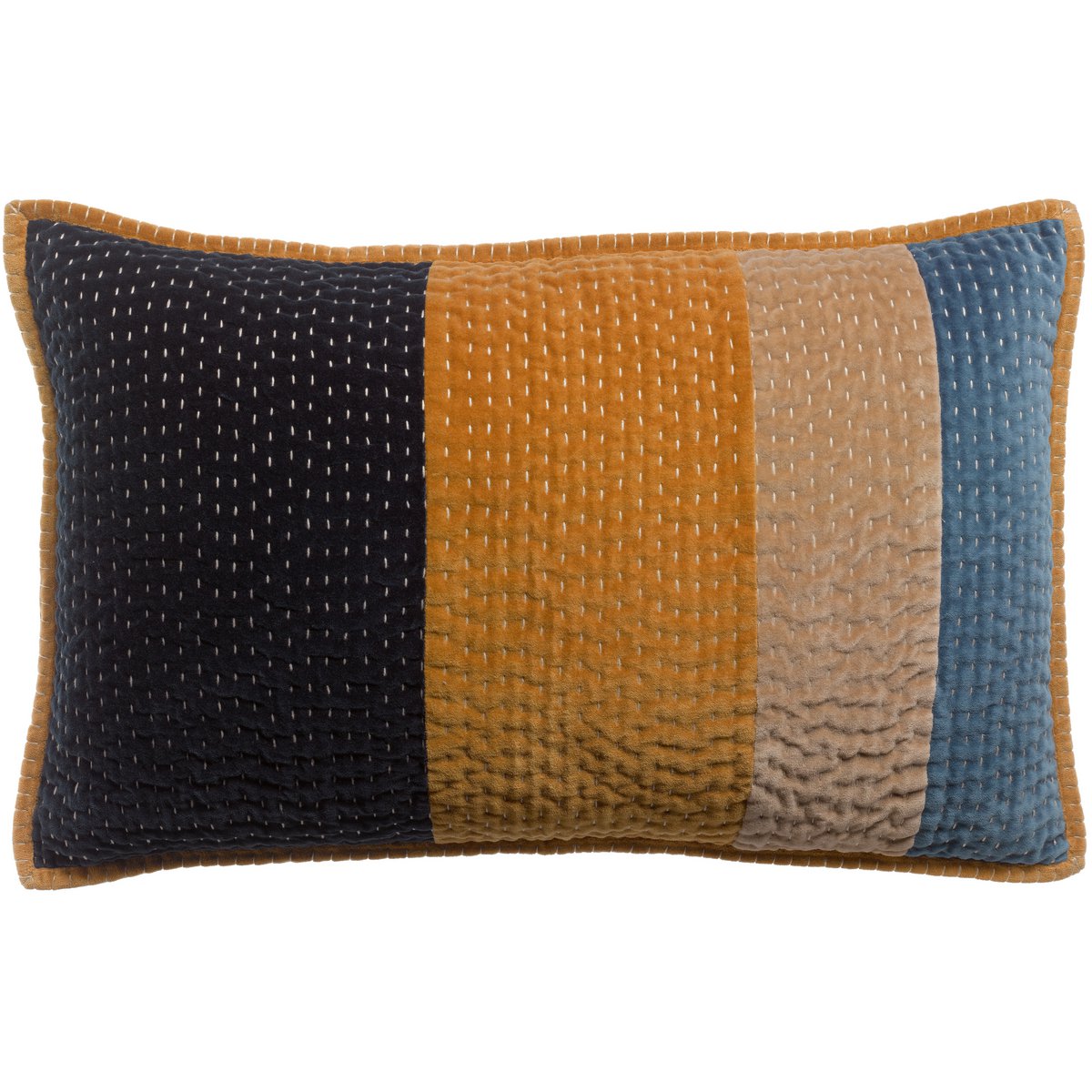 Coussin Elise patchs Cobalt 40 x 65