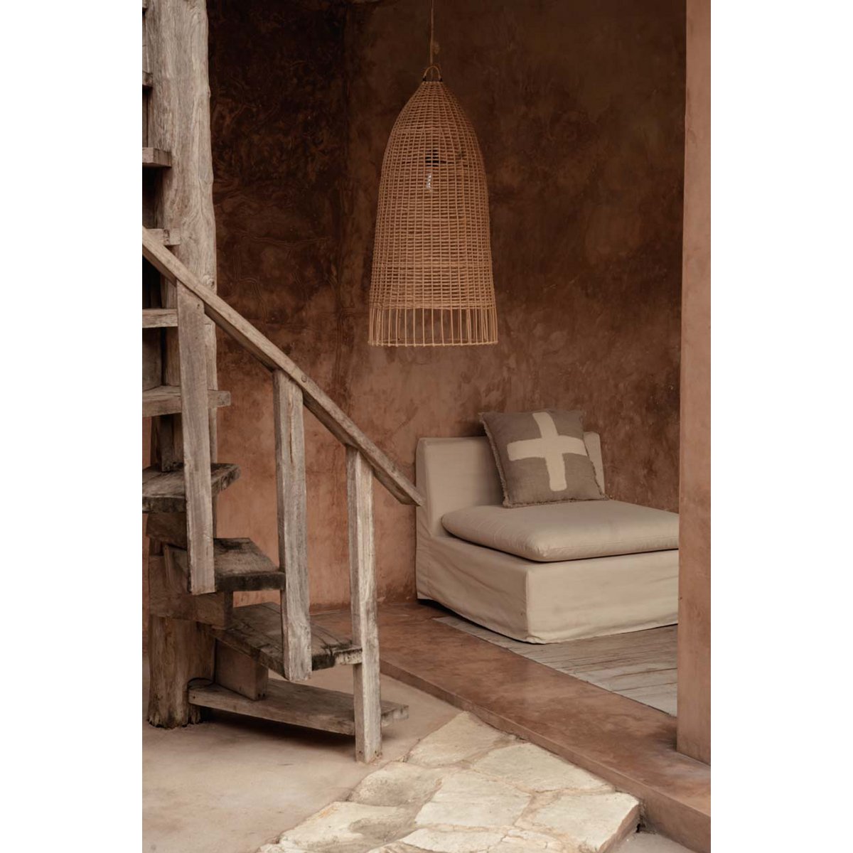 Suspension en rotin Elba – Naturel – L | Bazar Bizar