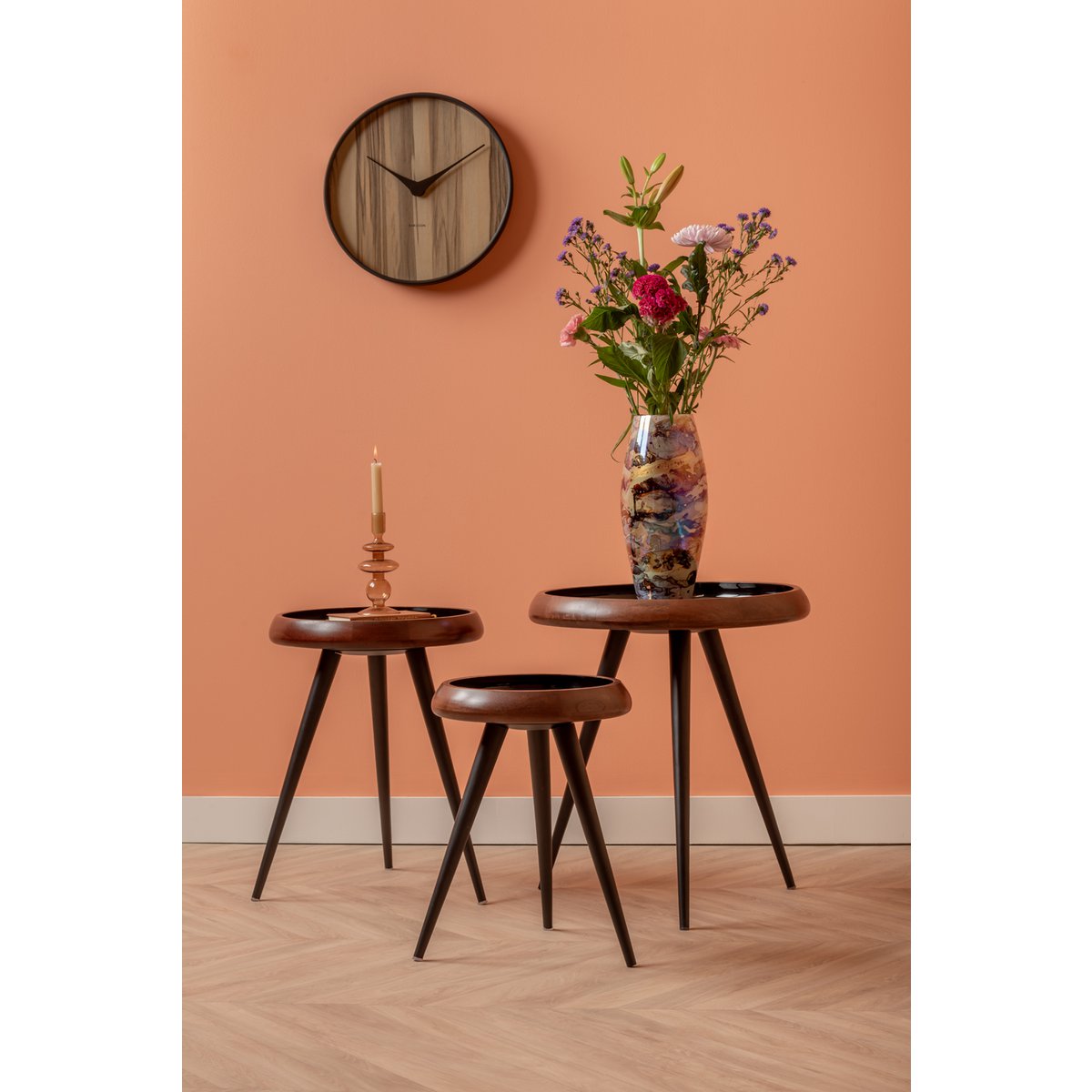 Ensemble de table trépied avec pieds en métal
