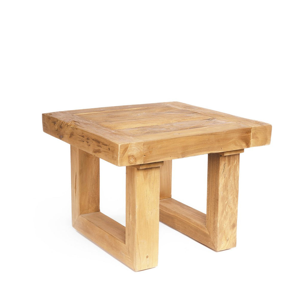 Table d’appoint en teck récupéré – Naturel | Bazar Bizar