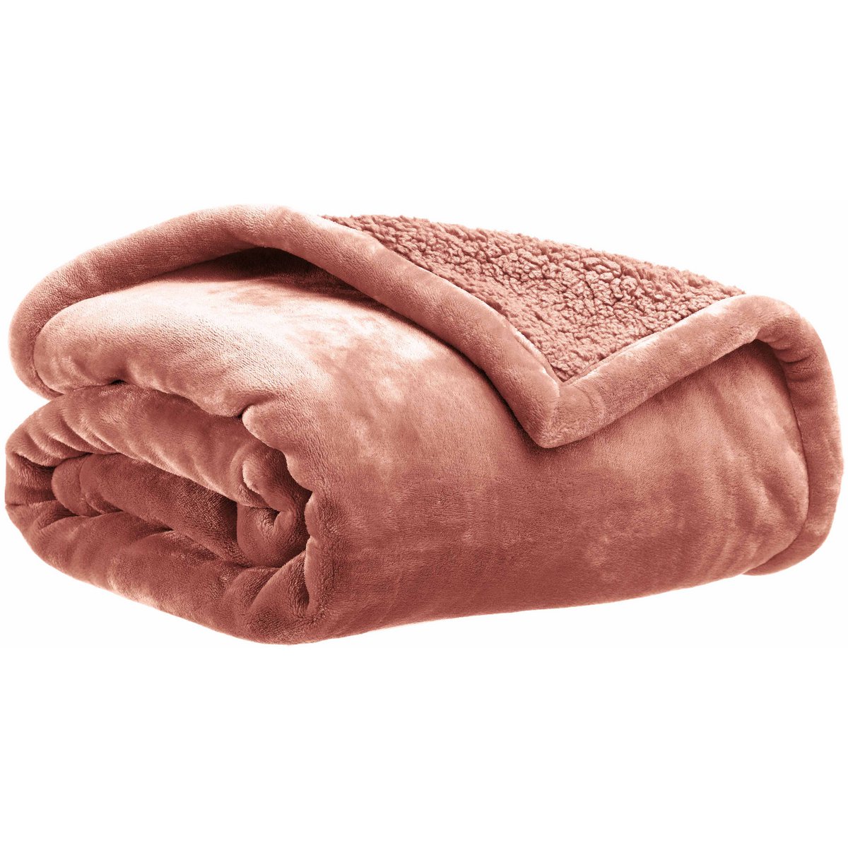 Jeté de lit Michka Terracotta double face 220 × 240 cm