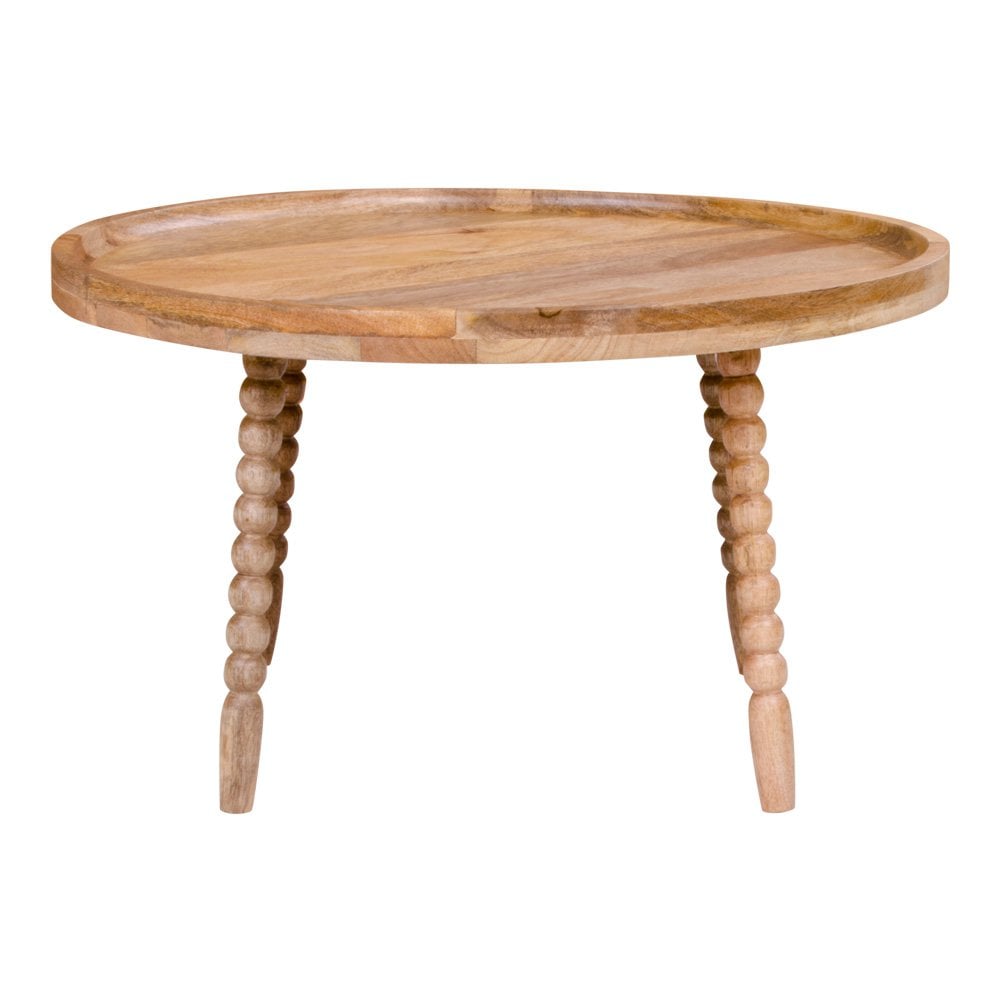 Table Basse Jammu - Bois de Manguier Naturel, Ø60x35 cm