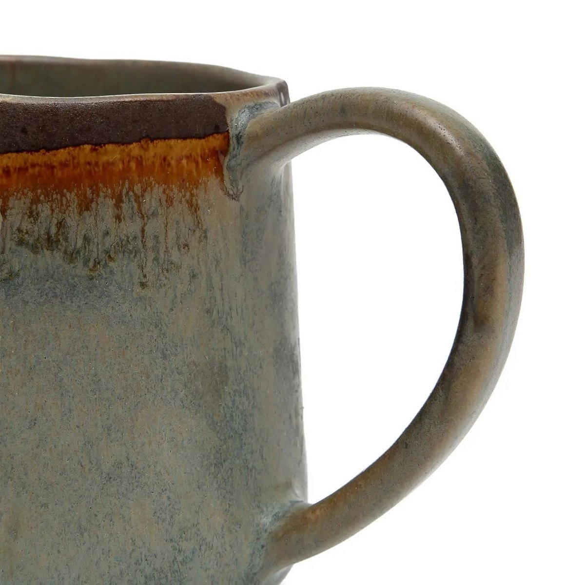 Tasse en grès Côa – Brun Vert Glaçage Vif – L | Bazar Bizar
