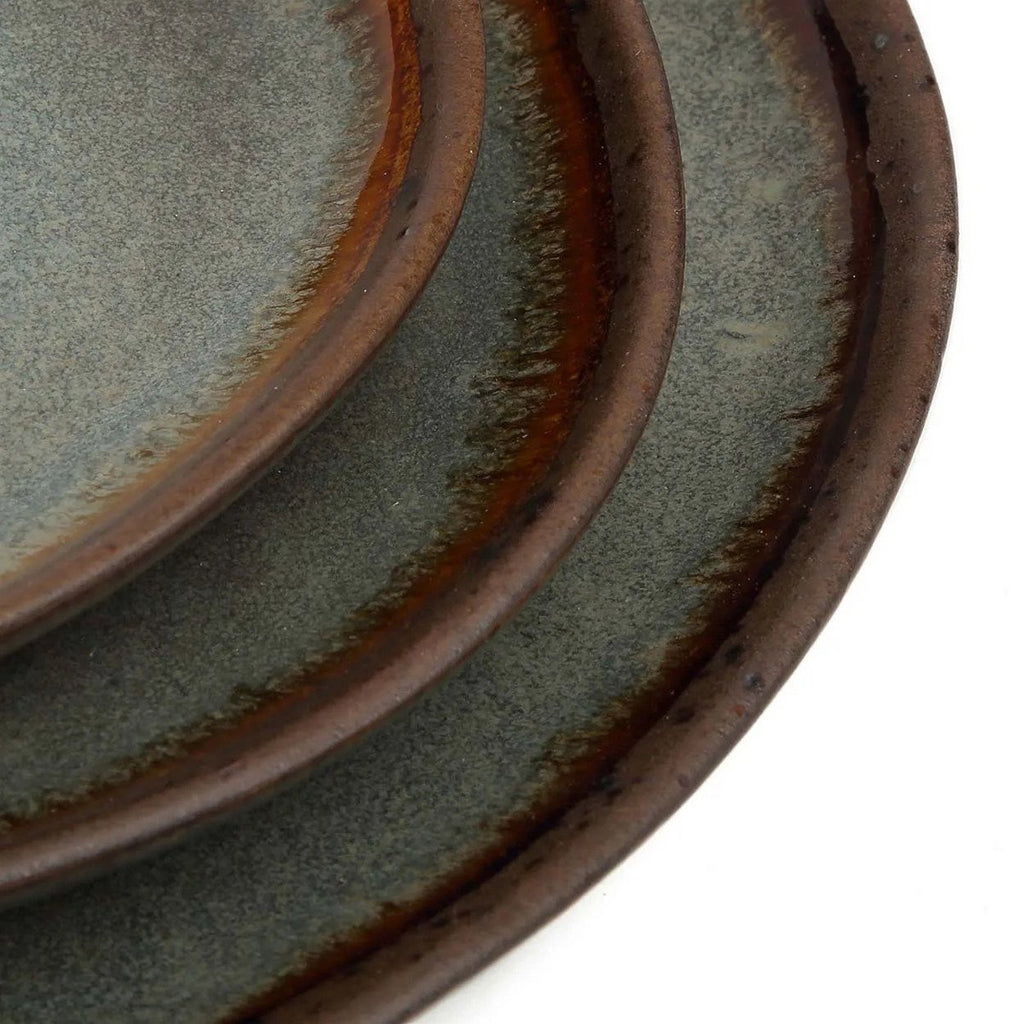 Assiette à salade en grès Côa – Gris Bleué | Bazar Bizar