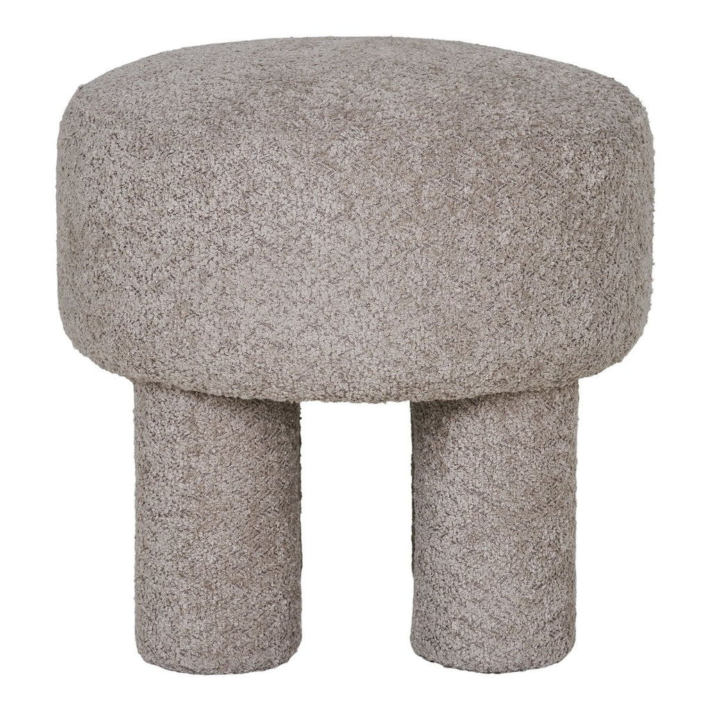 Pouf Canberra - Gris Clair, Ø43x43 cm