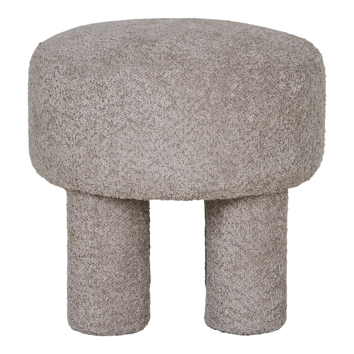 Pouf Canberra - Gris Clair, Ø43x43 cm
