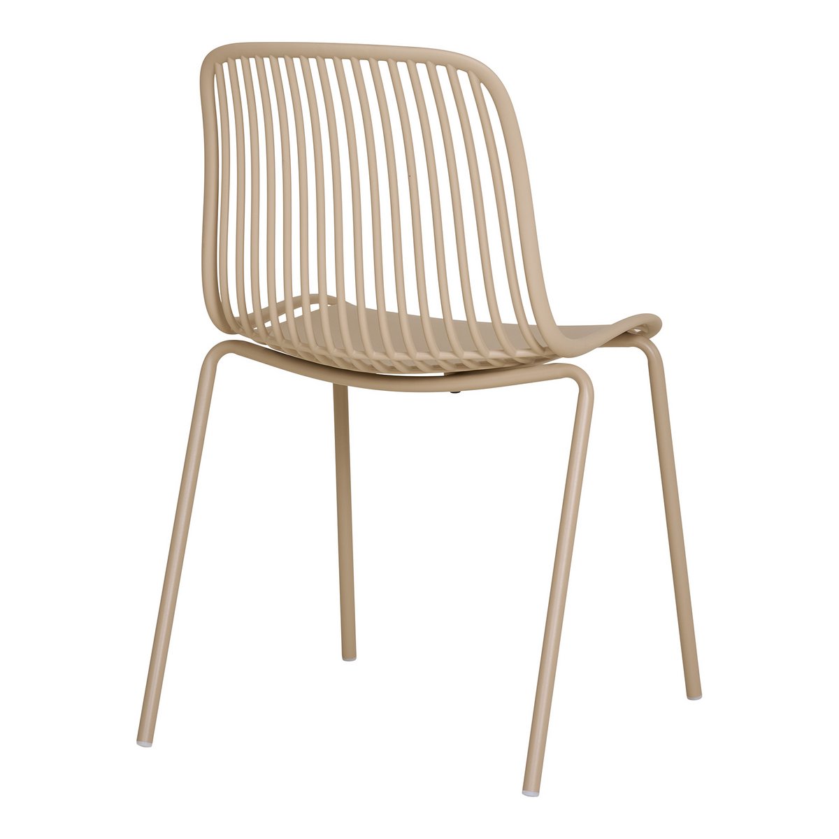 Chaise de jardin Branson – PP sable empilable (lot de 4)