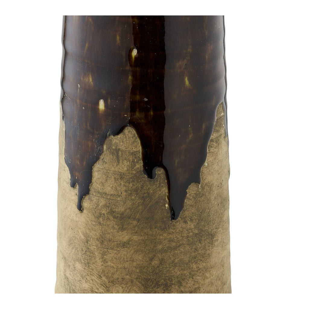 Vase en céramique marron – Ø12,5x48 cm